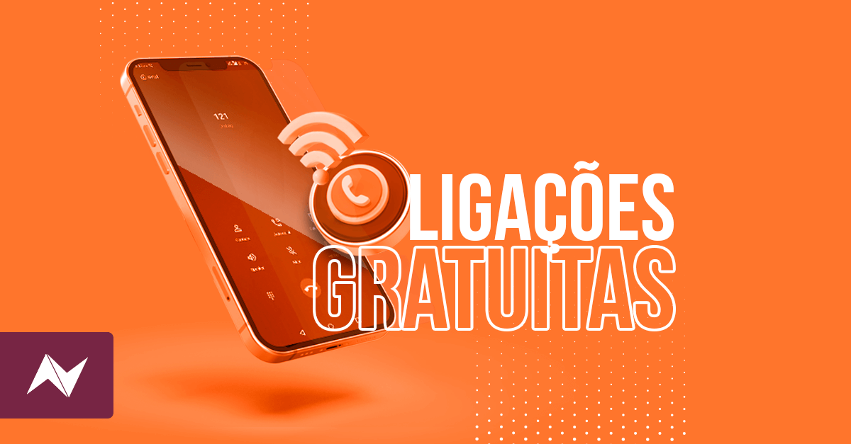 Celular mostrando como fazer ligações gratuitas pela internet