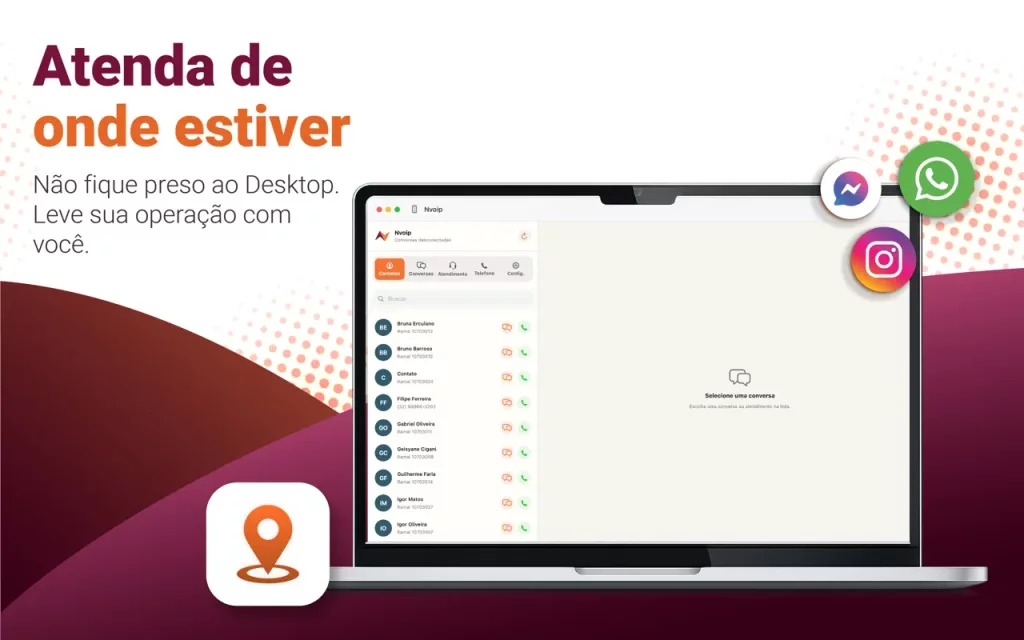 App Nvoip para macOS - tela do app 2