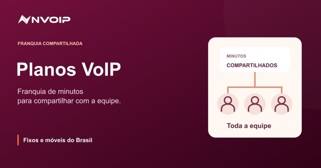 Planos VoIP Nvoip com franquia de minutos compartilhada entre ramais